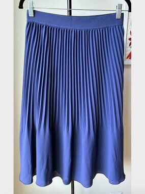 J. Crew Petite Purple Pleated Midi Skirt - Size 6P